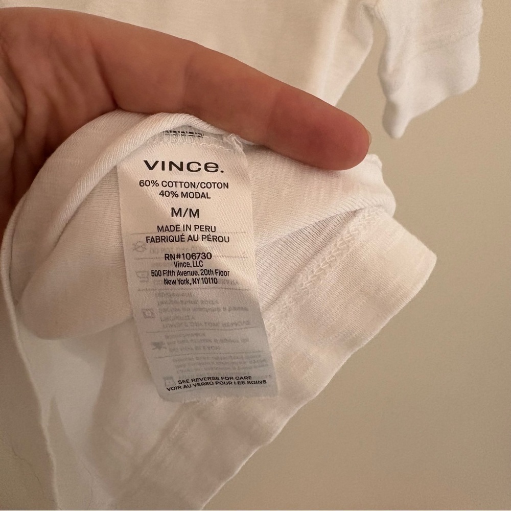 Vince Cotton Blend Tee - Picture 5 of 6